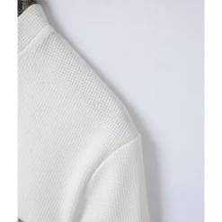 New OUKU Men's Waffle Shirt T-shirt Suits 2 Pieces Outfits Tee & Shorts Short Sleeve Standing Collar Summer Color Block Fashion Casual 2 Piece Front Pocket Vacation Daily Wear Going out Black White Royal Blue