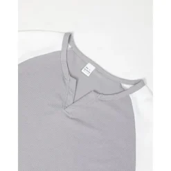 Discount OUKU Men's Waffle Tee Waffle Shirt T Shirt Tee Top Long Sleeve V Neck Spring & Fall Color Block Fashion Designer Basic Patchwork Vacation Street Going out Black Navy Blue Khaki Top Tee for Men
