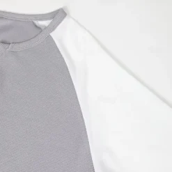 Outlet OUKU Men's Waffle Tee Waffle Shirt T Shirt Tee Top Long Sleeve V Neck Spring & Fall Color Block Fashion Designer Basic Patchwork Street Sport Casual Daily Black Gray Navy Blue Top Tee for Men