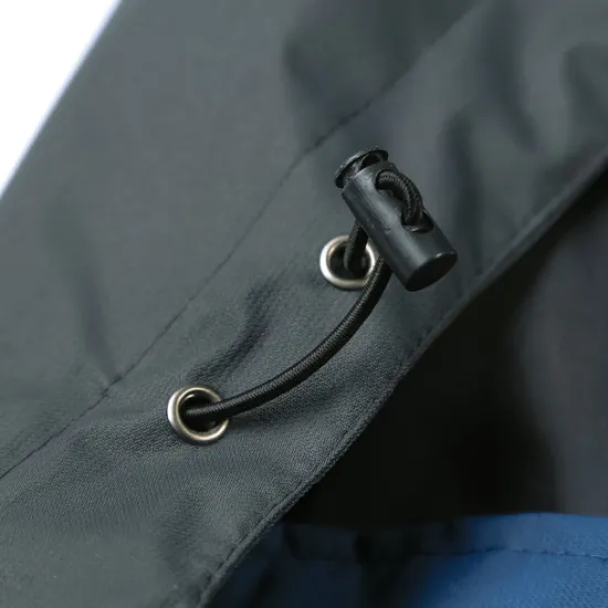 OUKU Men's Waterproof Hiking Jacket Gorpcore Rain Jacket Hiking Windbreaker Outdoor Waterproof Windproof Lightweight Breathable Detachable Cap Outerwear Trench Coat Full Zip Hoodie Hunting Fishing Climbing Black