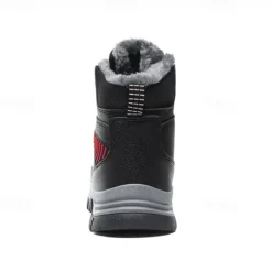 Online OUKU Men's Waterproof Winter Hiking Boots with Fur Lining – Anti-Slip Outdoor Trekking Shoes for Cold Weather