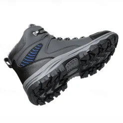 Online OUKU Men's Waterproof Winter Hiking Boots with Fur Lining – Anti-Slip Outdoor Trekking Shoes for Cold Weather