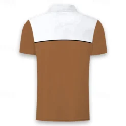 Outlet OUKU Men's Western Wear Polo Shirts Golf Shirt Short Sleeve Polo Shirts Collared Shirts Vacation Wear Party Outfits Buttons 3D Print Spring & Summer Khaki