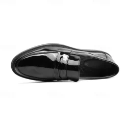 New OUKU Men's White Faux Leather Penny Loafers – Sleek Casual and Formal Shoes for Business, Parties, and Everyday Wear