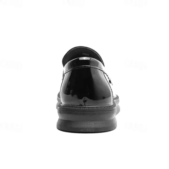 New OUKU Men's White Faux Leather Penny Loafers – Sleek Casual and Formal Shoes for Business, Parties, and Everyday Wear