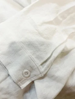 Hot OUKU Men's white Linen Shirt Plain V Neck Maroon Black White Army Green Navy Blue Daily Going out Long Sleeve Clothing Apparel Fashion Designer Business Elegant