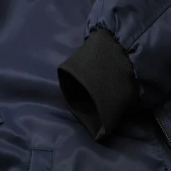 Online OUKU Men's Winter Coat Bomber Jacket Jacket Casual Jacket Outdoor Daily Wear Warm Pocket Fall Winter Plain Fashion Streetwear Lapel Regular Black Royal Blue Army Green Jacket