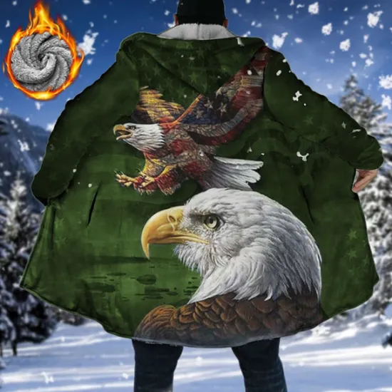 Hot OUKU Men's Winter Coat Fleece Jacket Coat Sports & Outdoor Daily Wear Warm Breathable Zipper Pocket Fall & Winter Animal Graphic Prints Fashion Streetwear Hoodie Long Regular Fit Black Red Blue Purple