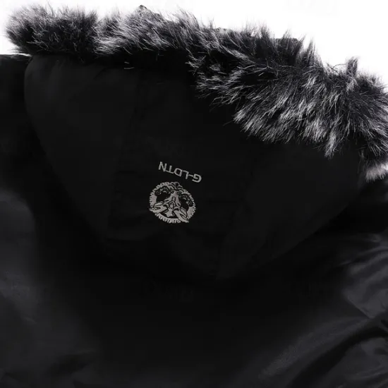 Discount OUKU Men's Winter Coat Fleece Jacket Parka Pocket Fleece Polyster Fleece lined Daily Wear Date Vacation Regular Fashion Casual Comfortable Thermal Warm Fall & Winter Letter Black Red Blue Puffer Jacket
