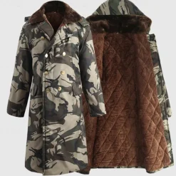 Outlet OUKU Men's Winter Coat Hiking Fleece Jacket Winter Outdoor Camo Thermal Warm Fleece Lining Windproof Scratch Resistant Outerwear Traveling Green Khaki Grey