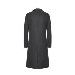 Sale OUKU Men's Winter Coat Overcoat Trench Coat Outdoor Daily Wear Fall & Winter Polyester Thermal Warm Windproof Outerwear Clothing Apparel Fashion Streetwear Plain Lapel Single Breasted