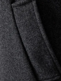 Online OUKU Men's Winter Coat Overcoat Peacoat Long Trench Coat Outdoor Daily Wear Fall & Winter 95% polyester 5% cotton Warm Outerwear Clothing Apparel Fashion Streetwear Plain Lapel Double Breasted