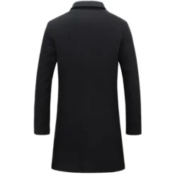 Discount OUKU Men's Winter Coat Overcoat Business Casual Winter Polyester Thermal Warm Windbreaker Outerwear Clothing Apparel Business Classical