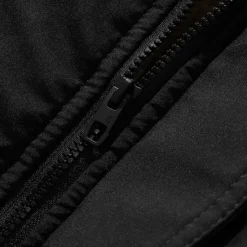 New OUKU Men's Winter Coat Parka Pocket Polyster Fleece lined Vacation Daily Wear Date Regular Fashion Casual Comfortable Thermal Warm Fall & Winter Solid / Plain Color Puffer Jacket Black
