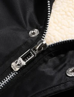 OUKU Men's Winter Coat Parka Pocket Polyster Fleece lined Vacation Daily Wear Date Regular Fashion Casual Comfortable Thermal Warm Fall & Winter Solid / Plain Color Black Red Blue Puffer Jacket