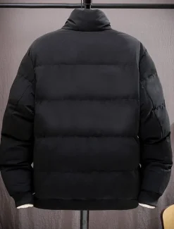 Best OUKU Men's Winter Coat Puffer Jacket Padded Jacket Pocket Polyster Daily Wear Date Vacation Regular Fashion Casual Comfortable Thermal Warm Fall & Winter Color Block Black Red Army Green Gray Puffer Jacket