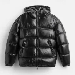 Sale OUKU Men's Winter Coat Puffer Jacket Padded Jacket Pocket Polyster Daily Wear Date Vacation Regular Fashion Casual Comfortable Thermal Warm Fall & Winter Solid / Plain Color Black Dark Green Puffer Jacket