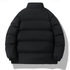 Hot OUKU Men's Winter Coat Puffer Jacket Padded Jacket Pocket Polyster Daily Wear Date Vacation Regular Fashion Casual Comfortable Thermal Warm Fall & Winter Color Block Black Yellow Purple Khaki Puffer Jacket