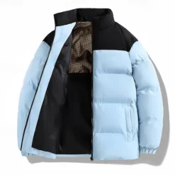 Hot OUKU Men's Winter Coat Puffer Jacket Padded Jacket Pocket Polyster Daily Wear Date Vacation Regular Fashion Casual Comfortable Thermal Warm Fall & Winter Color Block Black Yellow Purple Khaki Puffer Jacket