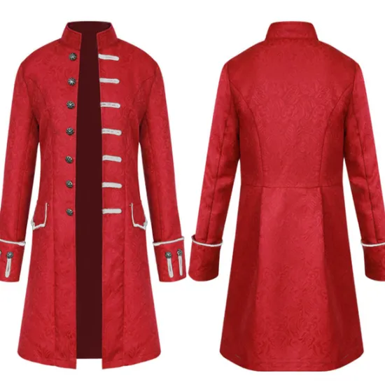 New OUKU Men's Winter Coat Transition Jacket Trench Coat Long Trench Coat Halloween Business Fall Polyester Waterproof Outerwear Clothing Apparel Halloween Vintage Style Double Breasted