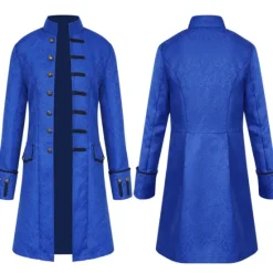 New OUKU Men's Winter Coat Transition Jacket Trench Coat Long Trench Coat Halloween Business Fall Polyester Waterproof Outerwear Clothing Apparel Halloween Vintage Style Double Breasted