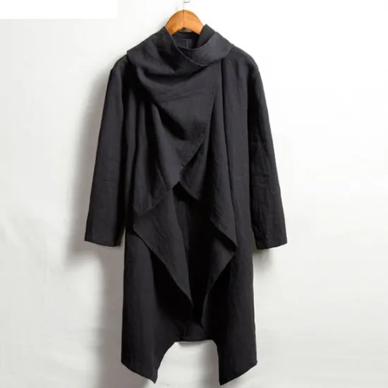 Online OUKU Men's Winter Coat Transition Jacket Trench Coat Cloak / Capes Vacation Business Spring Fall Cotton Blend Quick Dry Lightweight Outerwear Clothing Apparel Streetwear Stylish non-printing Pure Color