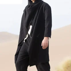 Online OUKU Men's Winter Coat Transition Jacket Trench Coat Cloak / Capes Vacation Business Spring Fall Cotton Blend Quick Dry Lightweight Outerwear Clothing Apparel Streetwear Stylish non-printing Pure Color