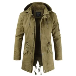New OUKU Men's Winter Coat Windbreaker Casual Jacket Trench Coat Business Casual Winter Thermal Warm Windbreaker Outerwear Clothing Apparel Classic