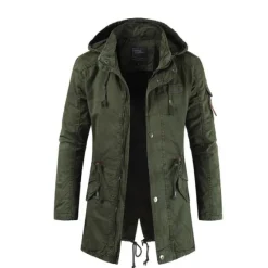 New OUKU Men's Winter Coat Windbreaker Casual Jacket Trench Coat Business Casual Winter Thermal Warm Windbreaker Outerwear Clothing Apparel Classic