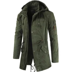 New OUKU Men's Winter Coat Windbreaker Casual Jacket Trench Coat Business Casual Winter Thermal Warm Windbreaker Outerwear Clothing Apparel Classic