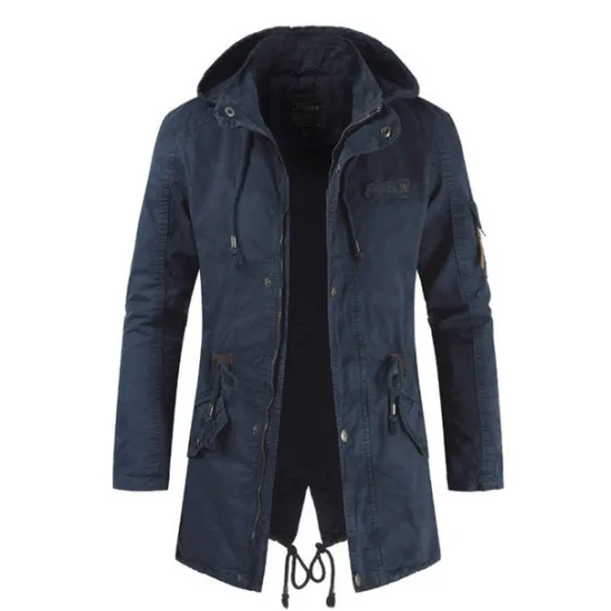 New OUKU Men's Winter Coat Windbreaker Casual Jacket Trench Coat Business Casual Winter Thermal Warm Windbreaker Outerwear Clothing Apparel Classic