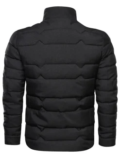 New OUKU Men's Winter Coat Winter Jacket Puffer Jacket Zipper Pocket Polyster Pocket Office & Career Date Casual Daily Regular Fashion Casual Windproof Warm Winter Plain Black Navy Blue Gray Puffer Jacket