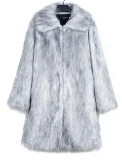 Best OUKU Men's Winter Coat Winter Jacket Fur Coat Daily Wear Vacation Soft Outdoor Pocket Winter Pure Color Warm Ups Comfort Lapel Black White Brown Light Grey Dark Coffee Jacket