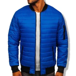 Sale OUKU Men's Winter Coat Winter Jacket Puffer Jacket Quilted Jacket Casual Warm Winter Solid Color Classic & Timeless Navy Wine Red ArmyGreen Black Red Jacket