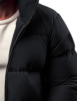 Best OUKU Men's Winter Coat Winter Jacket Puffer Jacket Zipper Pocket Polyster Pocket Office & Career Date Casual Daily Regular Keep Warm Thermal Warm Windproof Outdoor Winter Solid / Plain Color Black Red