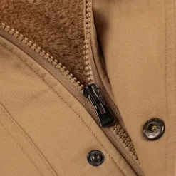 Best OUKU Men's Winter Coat Winter Jacket Fleece Jacket Work Jacket Street Casual Windproof Warm Fall Winter Tactical Cotton ArmyGreen Black khaki Jacket