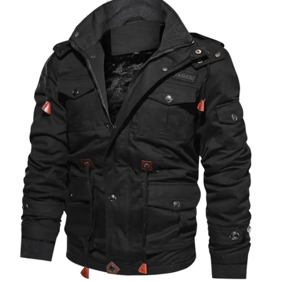 Best OUKU Men's Winter Coat Winter Jacket Fleece Jacket Work Jacket Street Casual Windproof Warm Fall Winter Tactical Cotton ArmyGreen Black khaki Jacket