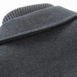 OUKU Men's Winter Coat Wool Coat Overcoat Business Casual Spring Winter Autumn Wool Windproof Warm Outerwear Clothing Apparel Active Chic & Modern Solid Colored Rolled collar Black