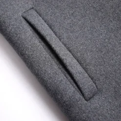 Outlet OUKU Men's Winter Coat Wool Coat Overcoat Daily Wear Going out Winter Wool Thermal Warm Washable Outerwear Clothing Apparel Fashion Warm Ups Solid Colored Detachable Hood Hooded Single Breasted