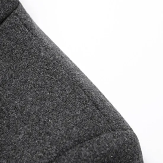 Hot OUKU Men's Winter Coat Wool Coat Overcoat Business Daily Wear Fall Winter Wool Thermal Warm Outdoor Outerwear Clothing Apparel Fashion Warm Ups Solid Colored Pocket Standing Collar Single Breasted