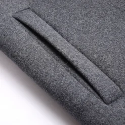 Best OUKU Men's Winter Coat Wool Coat Overcoat Trench Coat Outdoor Daily Wear Fall & Winter Polyester Windbreaker Outerwear Clothing Apparel Fashion Streetwear Plain Hooded Single Breasted One-button