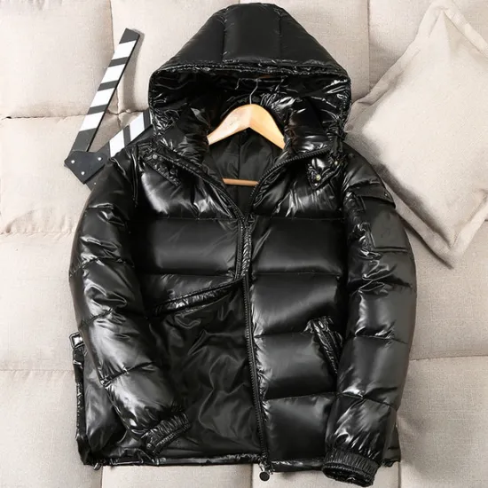 New OUKU Men's Winter Jacket Down Jacket Puffer Jacket Padded Pocket White Duck Down Daily Wear Date Vacation Regular Fashion Casual Comfortable Thermal Warm Fall & Winter Solid / Plain Color Black Red Puffer