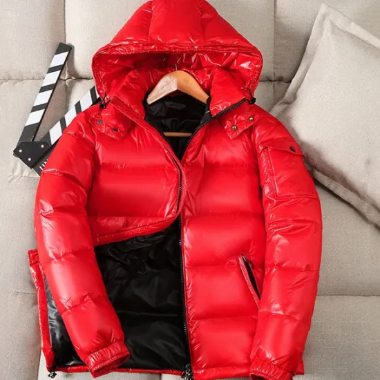 New OUKU Men's Winter Jacket Down Jacket Puffer Jacket Padded Pocket White Duck Down Daily Wear Date Vacation Regular Fashion Casual Comfortable Thermal Warm Fall & Winter Solid / Plain Color Black Red Puffer