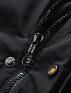 New OUKU Men's Winter Jacket Puffer Jacket Hoodie Jacket Parka Pocket Polyster Fleece lined Daily Wear Date Vacation Long Fashion Casual Comfortable Thermal Warm Fall & Winter Solid / Plain Color Black Army
