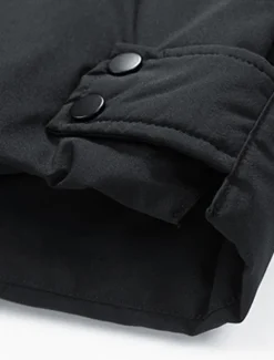New OUKU Men's Winter Jacket Puffer Jacket Hoodie Jacket Parka Pocket Polyster Fleece lined Daily Wear Date Vacation Long Fashion Casual Comfortable Thermal Warm Fall & Winter Solid / Plain Color Black Army