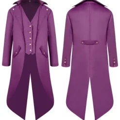 Best OUKU Men's Winter Jacket Trench Coat Cloak / Capes Party Halloween Fall Winter Nylon Waterproof Outerwear Clothing Apparel Fashion Cosplay Vintage Style