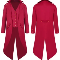 Best OUKU Men's Winter Jacket Trench Coat Cloak / Capes Party Halloween Fall Winter Nylon Waterproof Outerwear Clothing Apparel Fashion Cosplay Vintage Style