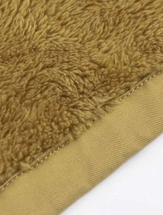 Sale OUKU Men's Winter Jacket Winter Coat Work Jacket Outdoor Street Windproof Warm Drawstring Winter Solid Colored Fashion Keep Warm Stand Collar Regular Cotton Fleece Black Army Green Khaki Jacket