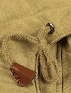 Sale OUKU Men's Winter Jacket Winter Coat Work Jacket Outdoor Street Windproof Warm Drawstring Winter Solid Colored Fashion Keep Warm Stand Collar Regular Cotton Fleece Black Army Green Khaki Jacket