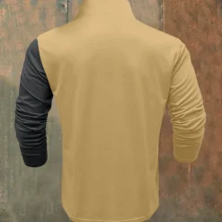 Online OUKU Men's Wolf Sweatshirts Sweatshirt Zip Sweatshirt Quarter Zip Sweatshirt Long Sleeve Sweatshirt Half Zip Zip Quarter Zip Cool Daily Casual 3D Printing Vacation Going out Streetwear Zipper Half Zip Khaki